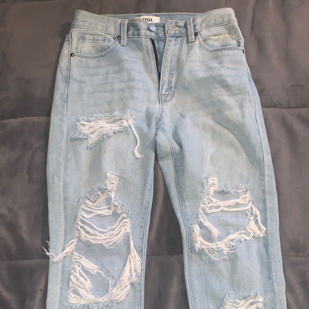 Women's Light Blue Straight Leg Jeans